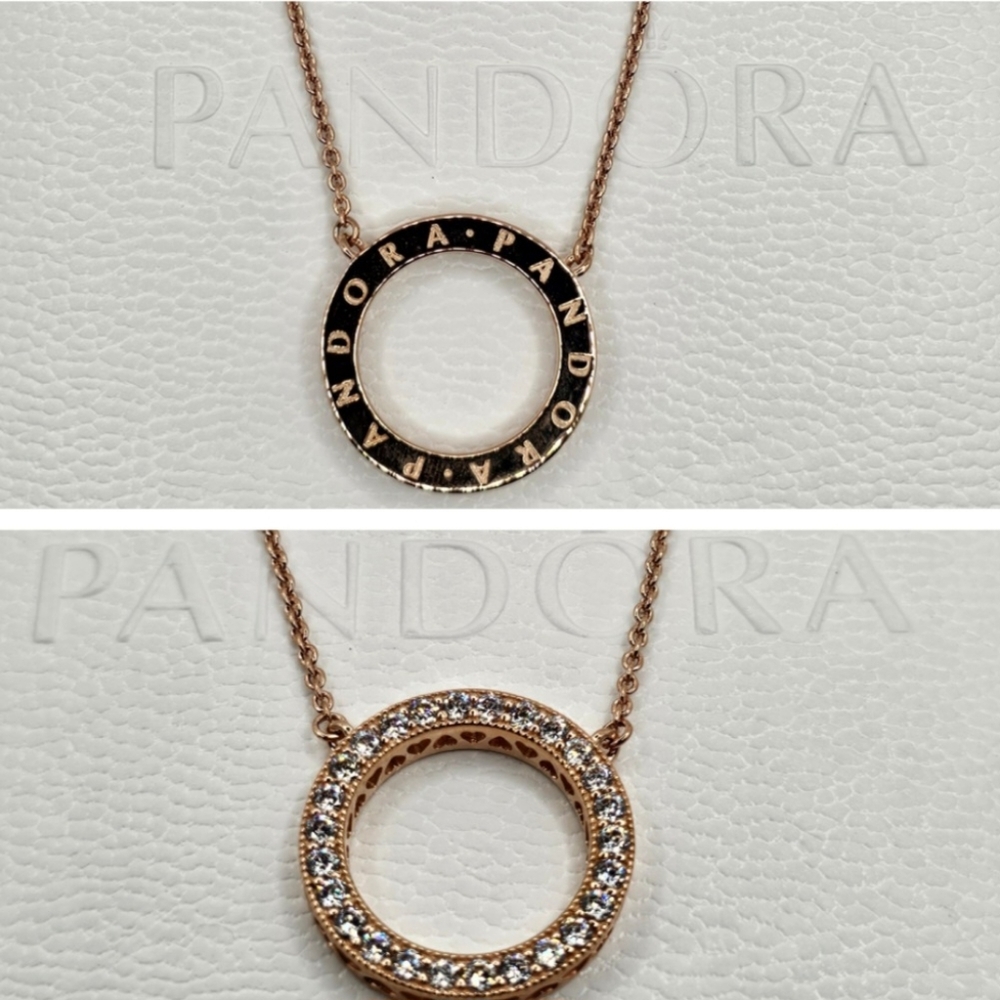 🎁 Authentic Pandora ⭐️REVERSIBLE⭐️ ROSE NECKLACE - Picture 3 of 8